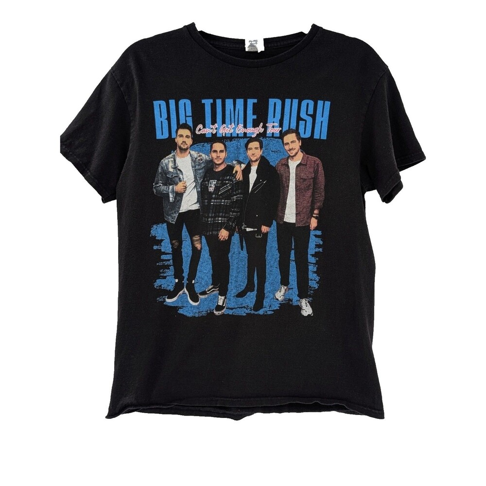 Big Time Rush Can't Get Enough Tour Shirt Black Cotton Unisex Size Medium